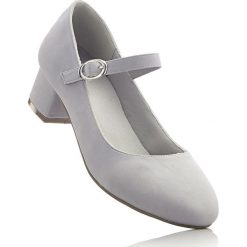 Buty ślubne damskie: Czółenka z paskiem bonprix szary