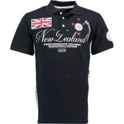 Koszulka polo "Kokland" w kolorze granatowym. Niebieskie koszulki męskie Geographical Norway Men, m, z nadrukiem, z bawełny, polo, bez rękawów. W wyprzedaży za 120,95 zł.