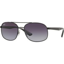 Ray-Ban - Okulary. Czarne okulary przeciwsłoneczne męskie Ray-Ban, z materiału, prostokątne. W wyprzedaży za 429,90 zł.
