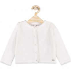 Sweter. Białe swetry dziewczęce marki ELEGANT BABY GIRL, z bawełny. Za 49,90 zł.