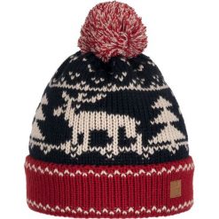 Zimowa Męska Czapka z Pomponem, Narty, Snowboard, Czerwono-Granatowa -SPREE CPASPREEPRO313A. Niebieskie czapki męskie Spree, na zimę, z tkaniny. Za 59,99 zł.