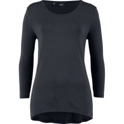 Shirt z wiskozy z dłuższym tyłem bonprix czarny. Czarne koszulki damskie marki bonprix, bez wzorów, z wiskozy, bez kołnierzyka. Za 39,99 zł.