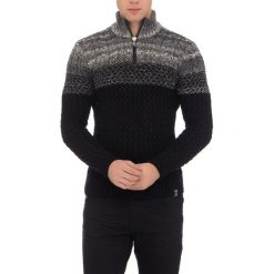 Golfy męskie: Sweter w kolorze czarnym