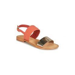 Sandały Vero Moda PINOTA LEATHER. Różowe sandały damskie Vero Moda, bez wzorów, bez obcasa, bez zapięcia. W wyprzedaży za 118,30 zł.