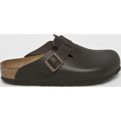 Birkenstock - Klapki Boston. Pomarańczowe kapcie męskie marki Birkenstock, bez wzorów, ze skóry. Za 369,90 zł.