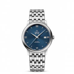 ZEGAREK OMEGA De Ville 424.10.40.20.03.001. Niebieskie zegarki męskie marki OMEGA, ze stali. Za 13200,00 zł.