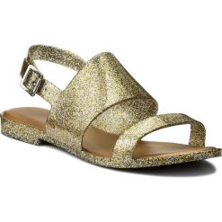 Sandały MELISSA - Classy Ad 31897 Mixed Golden Glitter 03771. Żółte klapki damskie marki Melissa, bez wzorów, z tworzywa sztucznego, bez obcasa, na obcasie. W wyprzedaży za 169,00 zł.
