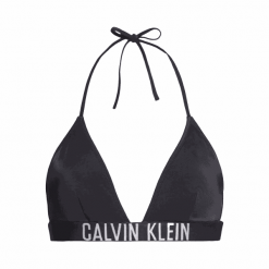 Calvin Klein strój kąpielowy biustonosz KW0KW00883 Fixed Triangle RP S czarna. Czarne stroje kąpielowe damskie Calvin Klein, s, bez wzorów. Za 199,00 zł.