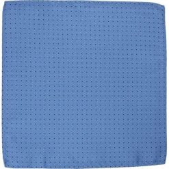 Elegancka, Męska Poszetka - ALTIES - Niebieska, Drobny Groszek POSZALTTANIA0156. Niebieskie poszetki męskie Alties, w grochy, z materiału, eleganckie. Za 16,90 zł.