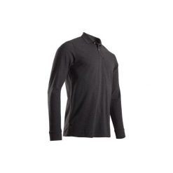 Koszulka polo do golfa męska. Niebieskie koszulki męskie INESIS, s, bez wzorów, z bawełny, z golfem, z długim rękawem, długie. Za 49,99 zł.