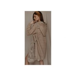 KARDIGAN LEA. Brązowe swetry damskie FINKE, na zimę, s, bez wzorów, z wełny, boho, z długim rękawem, długie. Za 659,00 zł.