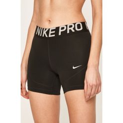 Nike - Szorty. Czarne spodenki sportowe damskie Nike, s, bez wzorów, z elastanu, sportowe, dri-fit (nike). Za 99,90 zł.