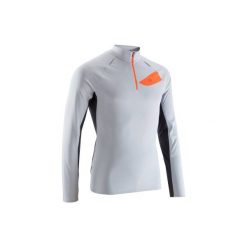 Bluza TRAIL. Białe bluzy męskie rozpinane marki KALENJI, z długim rękawem, długie. Za 69,99 zł.