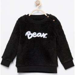 Futrzasta bluza - Czarny. Czarne bluzy niemowlęce marki Reserved. Za 49,99 zł.