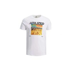 T-shirty z krótkim rękawem Jack Jones 12151534 CONDI. Białe t-shirty męskie Jack & Jones, s, bez wzorów, bez kołnierzyka, krótkie. W wyprzedaży za 56,31 zł.