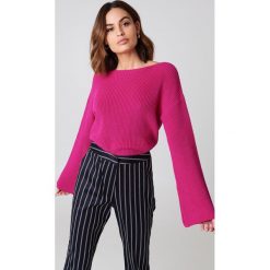 NA-KD Krótki sweter z dzianiny z długim rękawem - Pink. Różowe swetry klasyczne damskie NA-KD, z dzianiny. Za 121,95 zł.