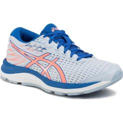 Buty ASICS - Gel-Cumulus 21 Gs 1014A069 Soft Sky/Sun Coral 402. Szare buty sportowe damskie Asics, bez wzorów, z tworzywa sztucznego, sportowe, do biegania. Za 299,00 zł.