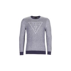 Swetry Guess TAMAC. Niebieskie swetry męskie Guess, xl, z aplikacjami, bez kołnierzyka, bez kaptura. Za 319,20 zł.