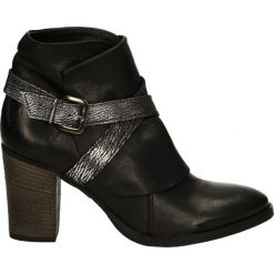 Botki - 7112 NERO-ARG. Czarne botki damskie skórzane marki Venezia. Za 299,00 zł.