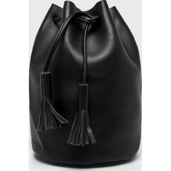 Answear - Torebka Heritage. Czarne torebki klasyczne damskie ANSWEAR, w paski, z materiału, średnie. W wyprzedaży za 59,90 zł.