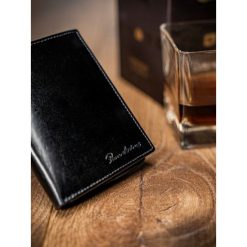 Portfel skórzany męski RFID PIERRE ANDREUS czarny. Czarne portfele męskie PIERRE ANDREUS, bez wzorów, ze skóry. Za 79,99 zł.