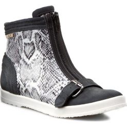 Botki A.J.F. - 00918 Szary 716/695. Niebieskie buty zimowe damskie marki A.J.F., z lakierowanej skóry. W wyprzedaży za 239,00 zł.