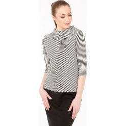 Bluzy damskie: Bluza w skośne prążki