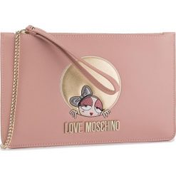 Torebka LOVE MOSCHINO - JC4313PP08KQ0601 Cipria. Różowe kopertówki damskie Love Moschino, bez wzorów, ze skóry ekologicznej, wizytowe, bez dodatków. W wyprzedaży za 399,00 zł.