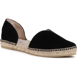 Espadryle MANEBI - Open-Side Flats K 1.0 O0 Black 1. Czarne espadryle damskie Manebi, bez wzorów, ze skóry, bez obcasa. Za 519,00 zł.