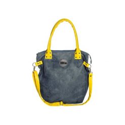 Torebki klasyczne damskie: TORBA WOREK MYSZA SZARA #YELLOW