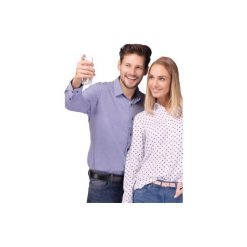 Koszula męska z mankietami, z kołnierzykiem casual. Szare koszule męskie marki TXM, m. Za 29,99 zł.