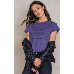 T-shirty damskie: Cheap Monday T-shirt Have Thin Logo Box – Purple