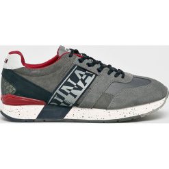 Napapijri - Buty. Szare buty sportowe męskie Napapijri, ze skóry, bez zapięcia. Za 499,90 zł.