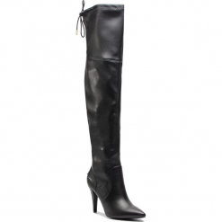 Muszkieterki GUESS - FLNOR4 ELE11 BLACK. Czarne kowbojki damskie Guess, ze skóry ekologicznej. Za 859,00 zł.