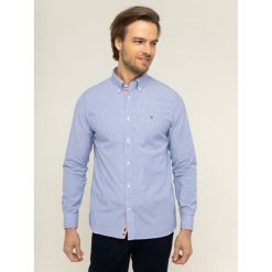 Koszula TOMMY HILFIGER Natural Soft Poplin Stripe MW0MW12674. Niebieskie koszule męskie TOMMY HILFIGER, s, bez wzorów, z bawełny, casualowe, bez kołnierzyka, bez rękawów. W wyprzedaży za 249,00 zł.