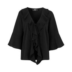 Zoey Żakiet z falbanką Fang czarny female czarny XL (54/56). Czarne bluzki damskie Zoey, xl, bez wzorów, z tkaniny, eleganckie, z falbankami, bez rękawów. Za 349,00 zł.