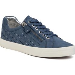 Sneakersy CAPRICE - 9-23202-24 Blue Nubuc 822. Niebieskie półbuty damskie Caprice, na co dzień, bez wzorów, ze skóry, bez obcasa, na płaskiej podeszwie, bez zapięcia. Za 249,90 zł.