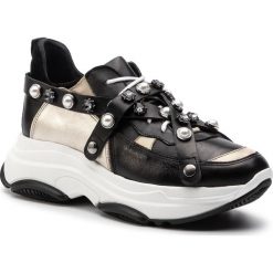 Sneakersy EVA MINGE - EM-26-05-000140 636. Czarne półbuty damskie Eva Minge, bez wzorów, ze skóry, bez obcasa, na płaskiej podeszwie, bez zapięcia. W wyprzedaży za 299,00 zł.