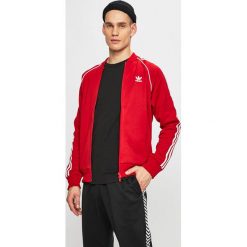 Adidas Originals - Bluza. Czerwone bluzy męskie marki adidas Originals, s, bez wzorów, z bawełny, z kapturem, bez rękawów, bez kaptura. Za 329,90 zł.