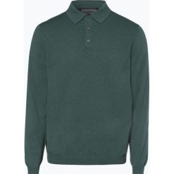 Finshley & Harding - Sweter męski z dodatkiem kaszmiru – Black Label, zielony. Czarne swetry męskie marki Finshley & Harding, s, bez wzorów, z bawełny, eleganckie, bez kołnierzyka, bez kaptura. Za 79,95 zł.