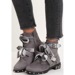 Szare Botki Glam Madame. Szare botki damskie na obcasie Born2be, z weluru. Za 99,99 zł.