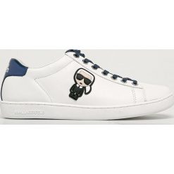 Karl Lagerfeld - Buty skórzane. Białe buty sportowe damskie KARL LAGERFELD, ze skóry. Za 739,90 zł.