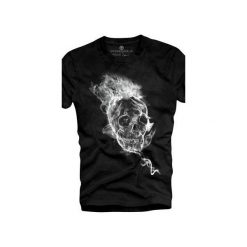 T-shirt UNDERWORLD Ring spun cotton Smoke Skull. Czarne t-shirty męskie Underworld, s, z nadrukiem, z bawełny, bez kołnierzyka. Za 69,99 zł.
