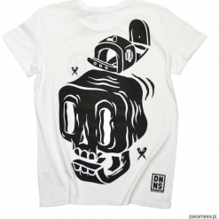 T-shirt Big Skull Regular. Białe t-shirty męskie Pakamera, m, bez wzorów, z bawełny, bez kołnierzyka. Za 139,00 zł.