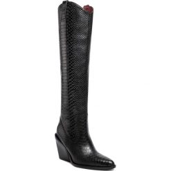Kozaki BRONX - 14176-K BX 1620 Black 01. Czarne kozaki damskie Bronx, ze skóry, bez obcasa, na obcasie, bez zapięcia. W wyprzedaży za 539,00 zł.