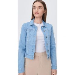 Kurtka jeansowa - Niebieski. Niebieskie kurtki damskie Sinsay, s, bez wzorów, z jeansu, bez kaptura. W wyprzedaży za 59,99 zł.