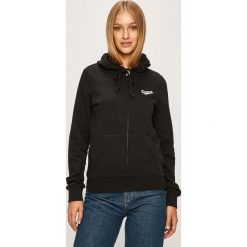 Converse - Bluza. Czarne bluzy damskie Converse, xs, bez wzorów, z bawełny, bez rękawów, z kapturem. W wyprzedaży za 189,90 zł.