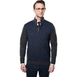 Sweter grati troyer granatowy. Niebieskie swetry męskie Recman, m, bez wzorów, bez kołnierzyka, bez kaptura. Za 269,00 zł.
