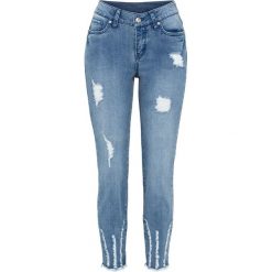 Dżinsy SKINNY bonprix niebieski "bleached”. Niebieskie jeansy damskie bonprix. Za 119,99 zł.