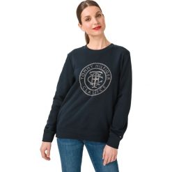 Tommy Hilfiger Bluza Niebieski. Niebieskie bluzy damskie TOMMY HILFIGER, xs, z aplikacjami, z bawełny, bez rękawów, bez kaptura. Za 600,95 zł.